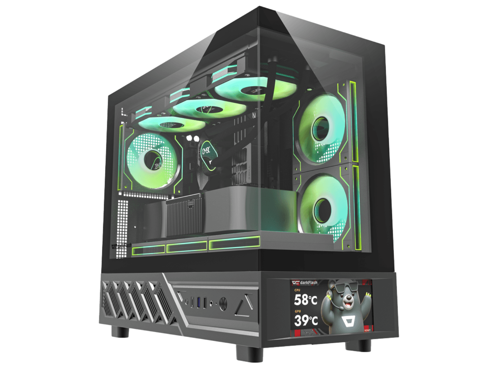 Custom desktop PC with a tempered glass case
